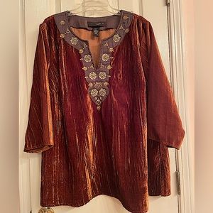 Lane Bryant, sequined top, 22/24, 3/4 sleeves, gently worn.